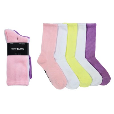 Steve Madden Athletic Women's Crew Socks (5 Pack)