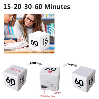 Cube Countdown Timer with 15-30-60 Minute Settings