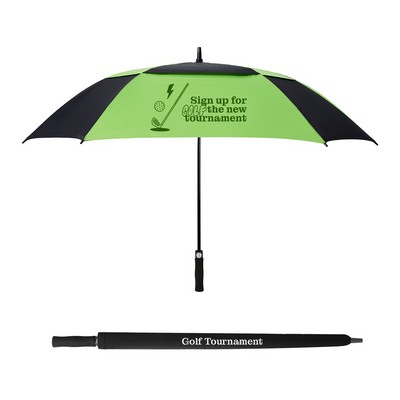 60" Arc Windproof Vented Auto-Open Square Golf Umbrella