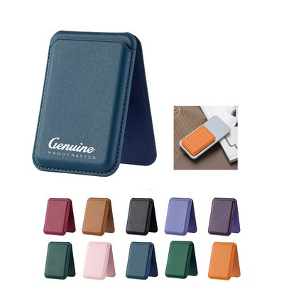 Magnetic Leather Card Holder