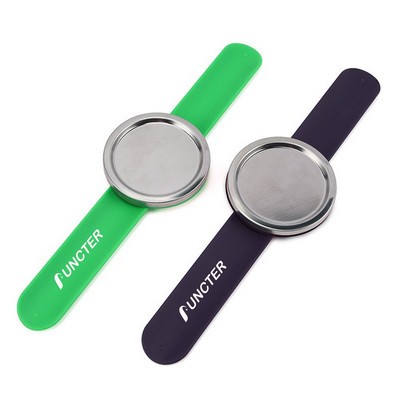 Silicone Wrist Strap W/ Round Shaped Magnetic Pincushion Strong Pin Holder