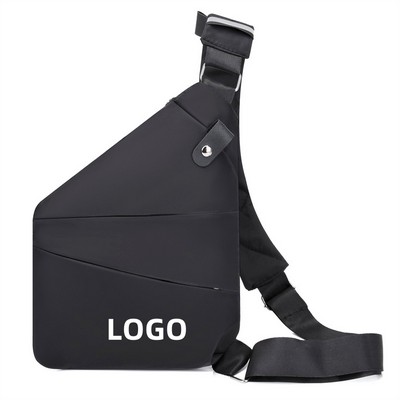 Custom Unisex Water Resistant Oxford Fabric Crossbody Sling Chest Bag MOQ100PCS