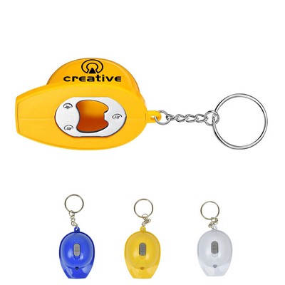 Hard Hat Shaped LED Flashlight Keychain