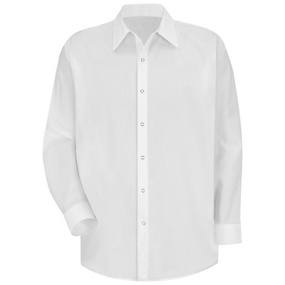 Red Kap® Men's Long Sleeve Specialized Pocketless Polyester Work Shirt