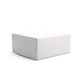 White 2 Piece Lock Corner Design Gift Box (8" x 8" x 3 1/2")
