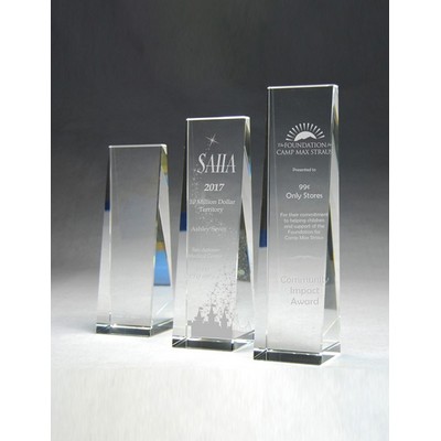 Slim Wedge Optic Crystal Award (2¾"x9")