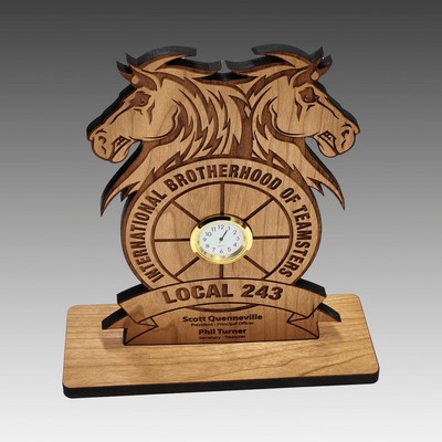 6" x 8" - Hardwood Clocks - Desk