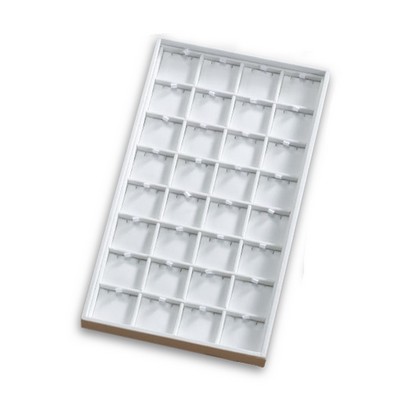 White Leatherette 32 Pendant Tray