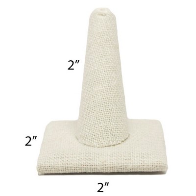 Beige Linen 1 Finger Ring Stand