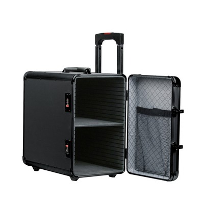 Small Black Aluminum Carrying Case w/Black Trim & Hidden Handle