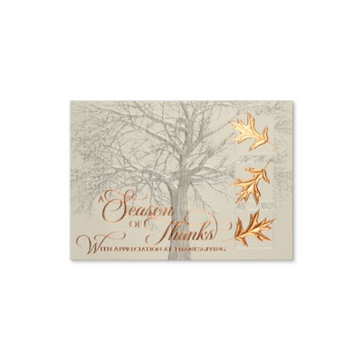 Copper Leaves Holiday Card
