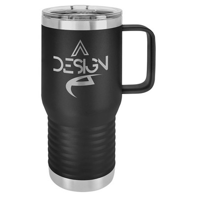 Polar Camel 20 oz. Black Travel Mug w/ Slider Lid