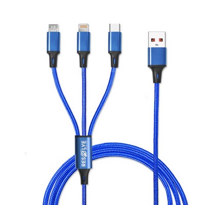 Taft Avenue 3 in 1 Nylon Braided Charging Cable