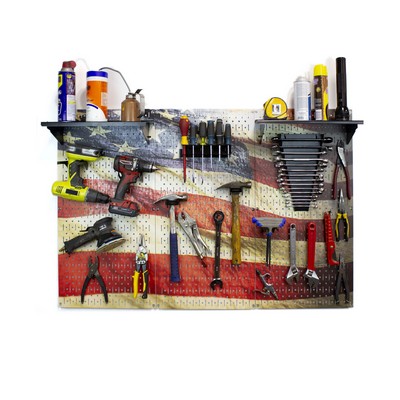 Custom Steel Pegboard Triple Panel (48" x 32")