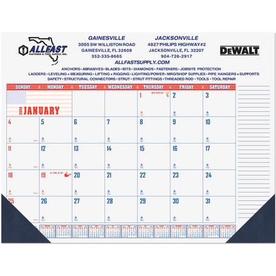 Patriotic Calendar Desk Pad w/One Color Imprint (21¾"x17")