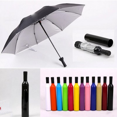 Wine Bottle Folding Umbrella