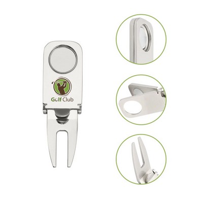 Magnetic Metal Cigar Holder Golf Divot Repair Tool