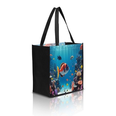12" W X 8" D X 13" H Laminated Non-Woven Tote Bag