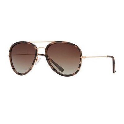 Asher Eco-Process Polarized Sunglasses w/Tortoise & Gold Frame