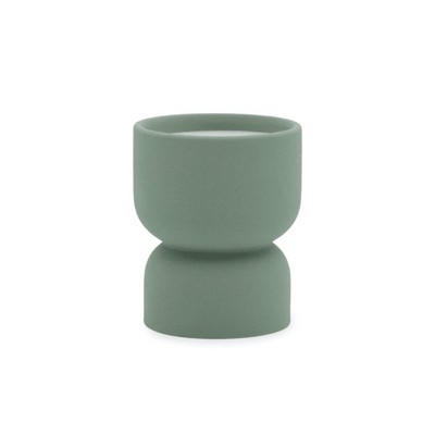 Form 6 Oz Dark Green Matte Hourglass Textured Ceramic - Spanish Moss