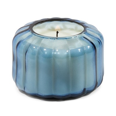 Ripple 4.5 Oz Transparent Blue Ribbed Glass - Peppered Indigo