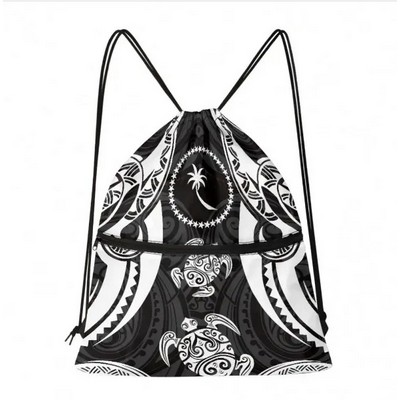 Tribal Print Drawstring Backpack