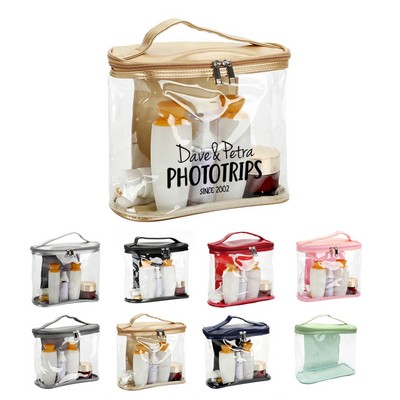 Transparent Cosmetic Bag with Zipper