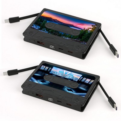 Retro Cassette 10000mAh PD 20W Fast Charging Power Bank