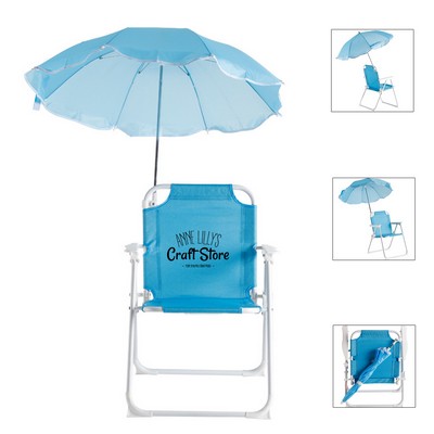 Kid Folding Beach Chair with Umbrella