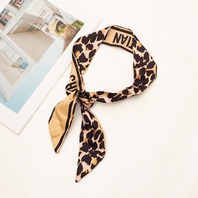 35" x 2" Full Custom Leopard Neckerchief Long Hair Ribbon Neck Scarf Handbag Wrap Neck Tie #29