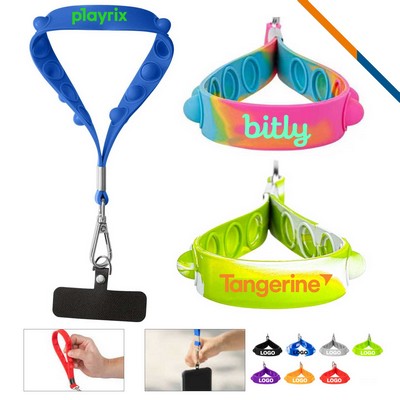 Glen Push Bubble Phone Tether Wristlet