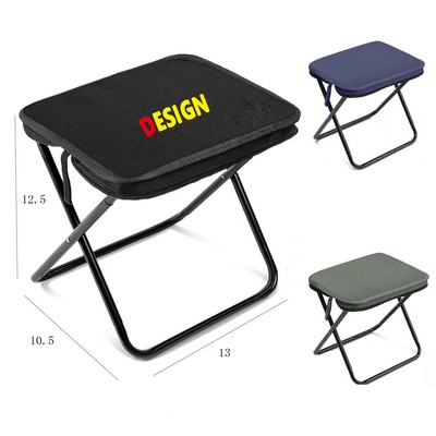 Portable Stool Small Folding Stool for Adults Ultralight Black Camping Stools for Hiking Fishing