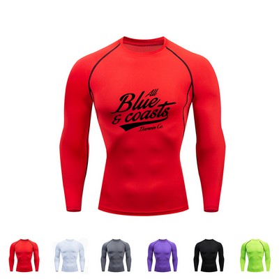 Men's Thermal Long Sleeve UV Protection Compression Shirt