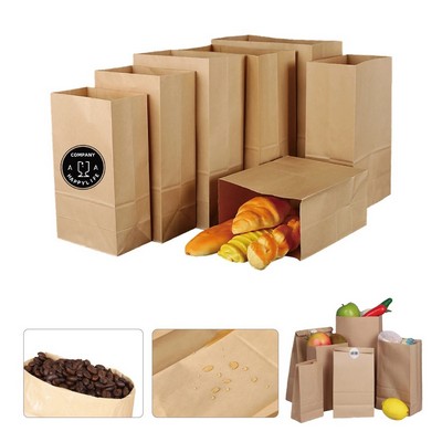 Custom Laminated Thick Kraft Lunch Bag/ Bread Bag