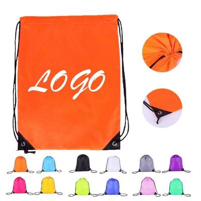 Polyester Drawstring Backpack Marathon Event Bag Basketball Bag