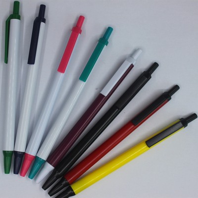 Retractable Plactic Click Pens