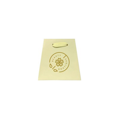 Inverted Trapezoid Matte Ivory Paper Euro Tote (4.5/6.25"x4"x6")
