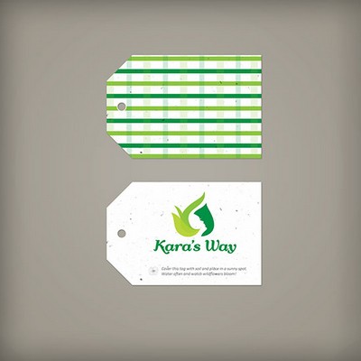2 Sided Classic Shape Seed Paper Holiday Tag
