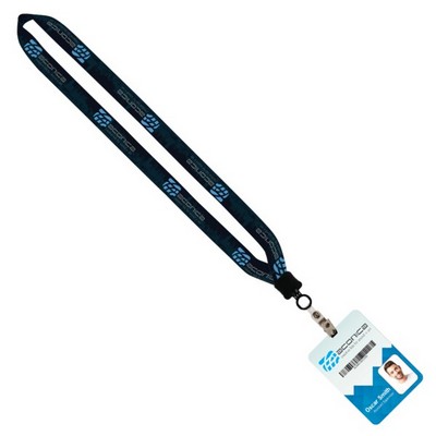 3/4" Sublimated Lanyard with 4" x 6" ID Badge