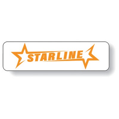 Stock Shape White Matte Polypropylene Roll Labels - Rectangle (.75" x 2.75") Flexo-printed