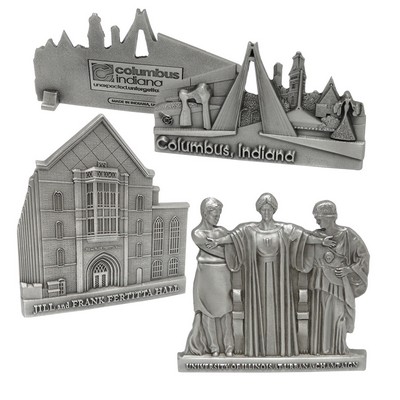 Custom Stand Up Medallion, Standard Size 3" x 2.25"