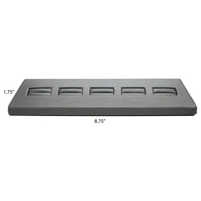 5 Slot Steel Gray Ring/Cufflink Jewelry Display