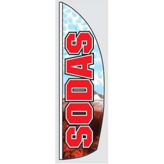 8' Poly-Knit Stock Feather Flag (Sodas)