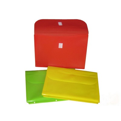 A4 Poly Envelope Shape Folder w/Snap Button