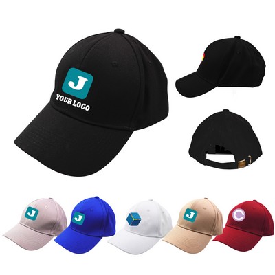 6 Panel Cotton Twill Baseball Cap