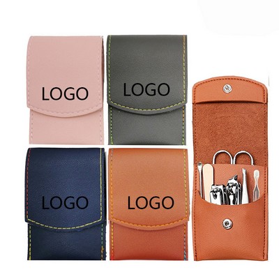 7-Piece Leather Look Manicure Set