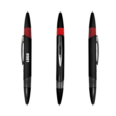 Black Double Sided Pen w/Black & Red Ink