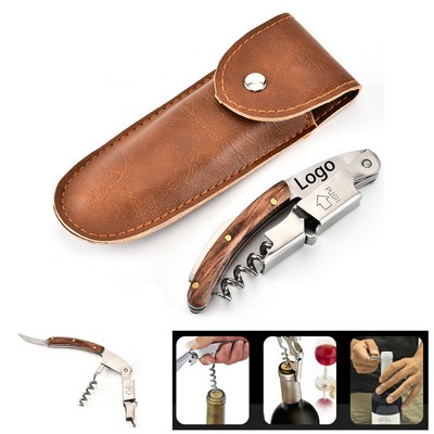 3 In 1 Multi-Function Wood handle Wine Opener