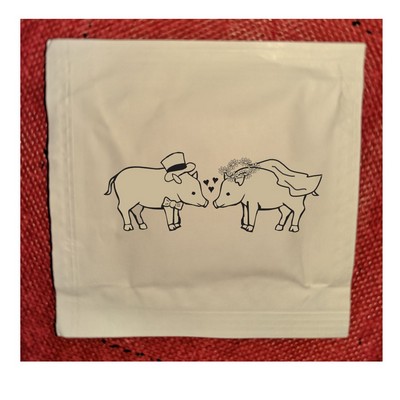 Stock "Kissing Piggies" Moist Towelettes (Pack of 50)
