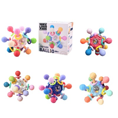Baby Fingerball Teeth Grinding Gum Hand Grip Soothing Toy